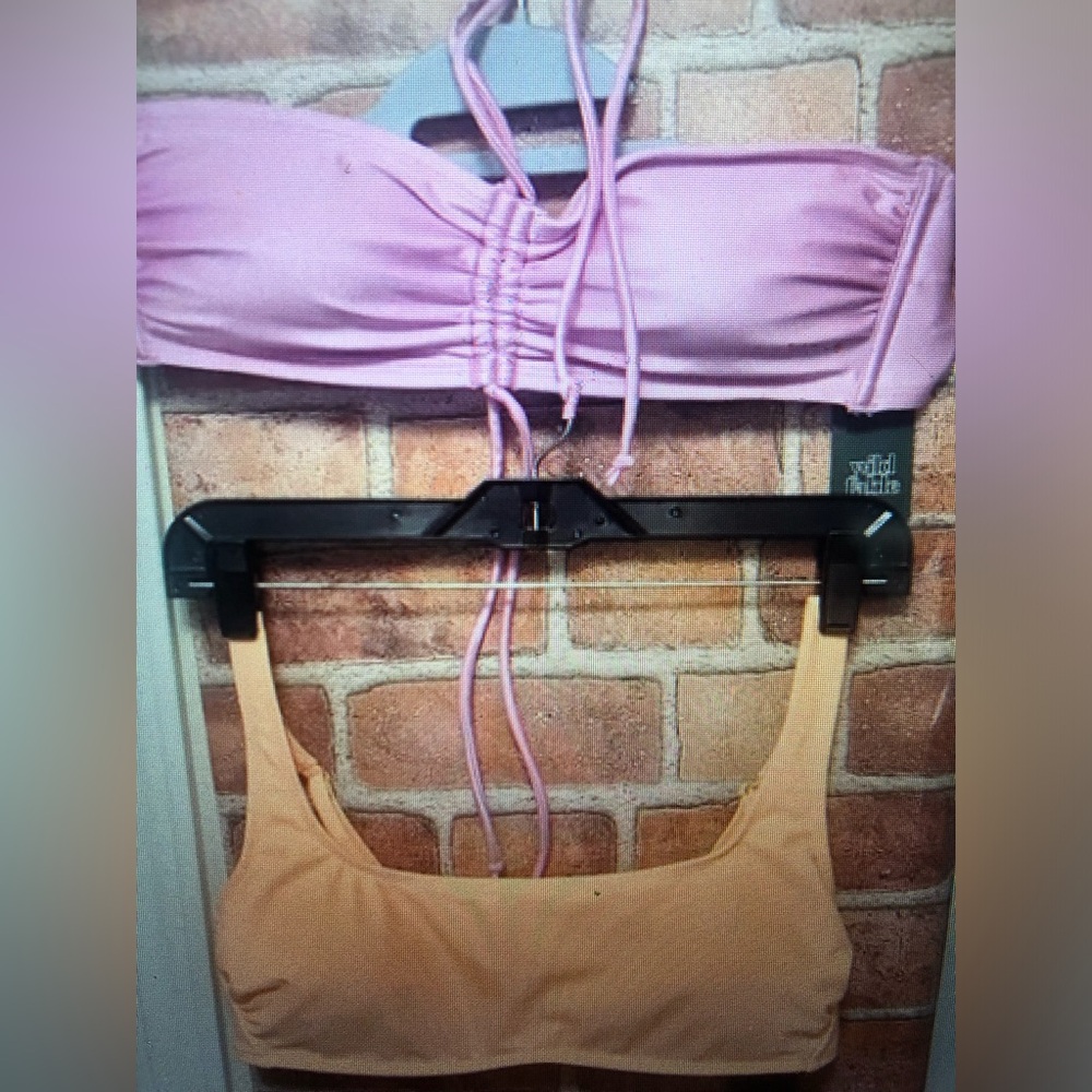 2 Wild Fable size large bikini tops. New pink and orange